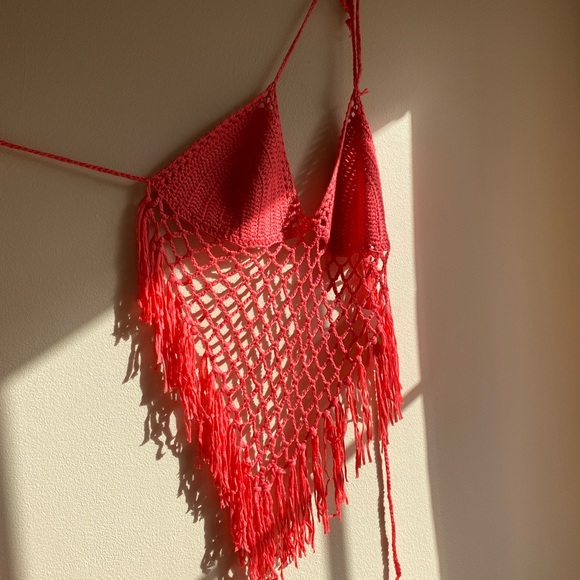 Swimsuit Coverup Knit Bralette - Picture 1 of 2